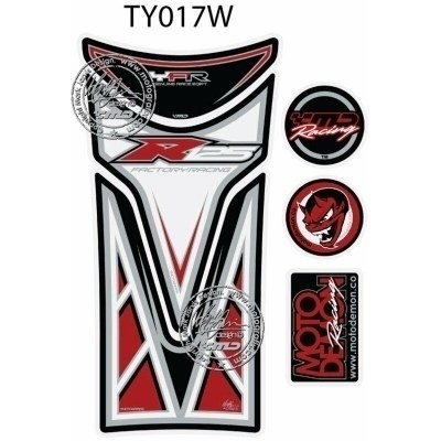 Protector de depósito Motografix YZF-R125 blanco/Rojo TY017W