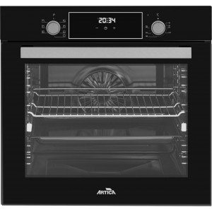 Horno multifunción Artica AHB82281BK, 80 litros, 8 funciones, guía telescópica, display, clase A, negro