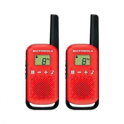 Walkie talkie motorola tlkr - t42 red packs 2 pmr446 - 8km - 16canales - 500mw - clip cinturon