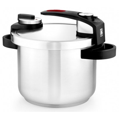 Olla Rápida Bra Tekna A185601/ Ø22cm/ 4L/ Acero Inoxidable/ Apta para Inducción