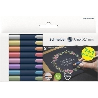 SCHNEIDER ROLLER METÁLICO PAINT-IT 050 ESTUCHE 8 C/SURTIDOS