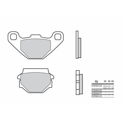 Pastillas de freno orgánicas Brembo 07KS0432 07KS0432