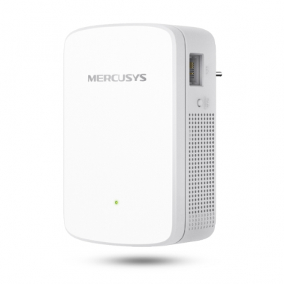 Mercusys ME20 Repetidor Extensor de Red WiFi - Hasta 750Mbps - 1x RJ-45 - Boton WPS - Color Blanco