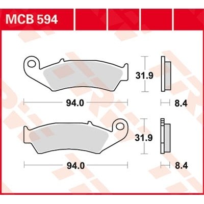 Pastillas de freno metal sinterizado SV TRW MCB594