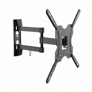 Soporte TV orientable de pared Aisens WT55TSE-059, 32-55 pulgadas, hasta 30 kg, 3 pivotes, VESA 400x400 mm, orient. ±90°, incl. -10°/+3°, negro