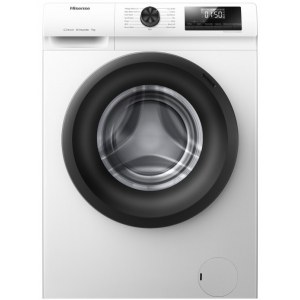 Lavadora Hisense WFQP901418VM, 9Kg, 1400rpm, Clase B, 57 kWh por 100 ciclos, 76dB centrifugado, Vapor, Inverter, color blanco