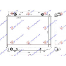RADIATOR 2.6 PETROL - 2.5 DIESEL +/-A/C (450x635x36) (NRF)