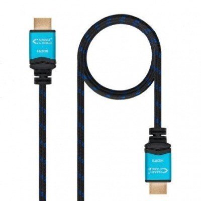 Cable HDMI Nanocable 10.15.3705/ HDMI Macho - HDMI Macho/ 5m/ Negro/ Azul