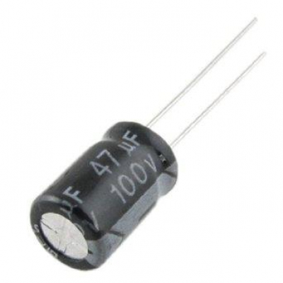 Condensador Electrolitico RADIAL 47uF 100Vdc 105ºC 10x25mm Samwha