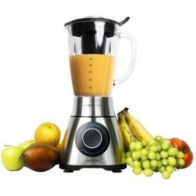 Batidora de vaso Cecotec Power Black Titanium 1300 PerfectMix/ 1300W/ 5 Velocidades/ Capacidad 1.8L
