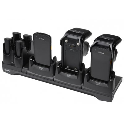 CRD3S4T-RFD40-TC2X-CHG-1R cargador de dispositivo móvil Ordenador portátil, Lector RFID Negro Corriente alterna Interior