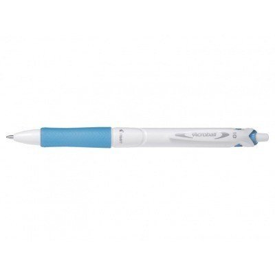 Pilot Boligrafo de Bola Retractil Acroball PureWhite - Recargable - Fabricado con Plastico Reciclado - Punta Redonda 1mm - Trazo 0.28mm - Grip Ergonomico - Color Azul Claro