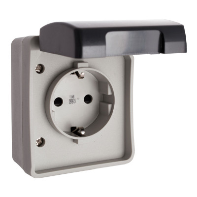 Base fija estanca 2p+t 16 a 250v~ ip44 (retractilado)