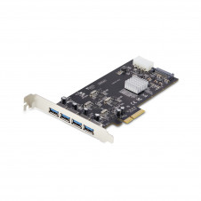 StarTech.com Tarjeta PCI Express de 4 Puertos USB-A - Tarjeta PCIe USB 3.2 de 5Gbps - 4 Controladores USB Independientes - Hub Interno USB-A - Windows