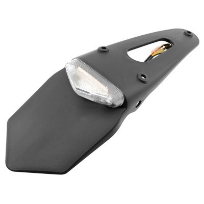 Portamatrículas universal Enduro transp. 6+3 LEDS YM-28104ELEDW-1