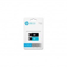 PENDRIVE HP 32GB USB2.0 V212/TWIN NEGRO/AZUL PACK 2 UNIDADES