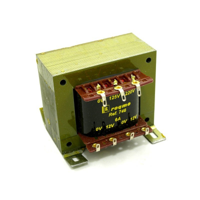 Transformador Alimentación Abierto 12V+12Vac 6Amp Entrada 230Vac
