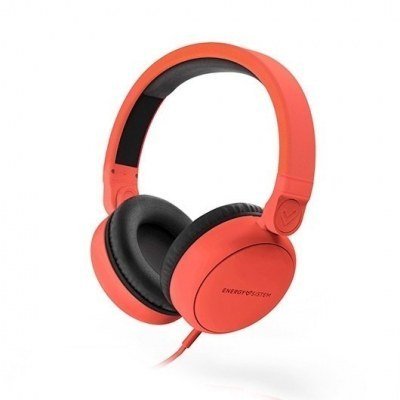 Auriculares micro energy sistem style 1 talk rojo circumaural - rotacion 180 - audio in - cable desmontable