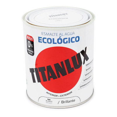 Esmalte ecológico al agua blanco brillante 750ml titanlux 00t056634