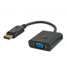 Savio CL-90 adaptador de cable de vídeo 0,2 m DisplayPort VGA (D-Sub) Negro
