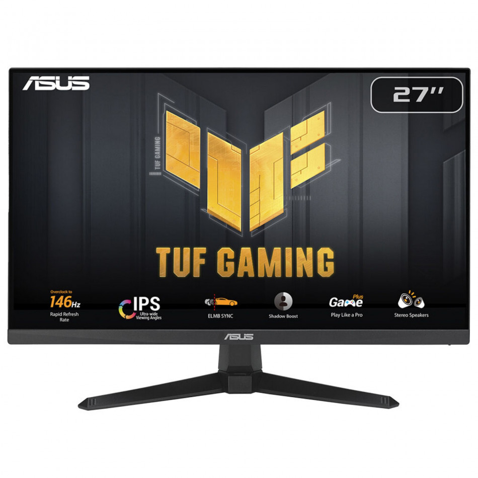 Monitor Gaming Asus TUF Gaming VG279QE5A 27"/ Full HD/ 1ms/ 144Hz/ IPS/ Multimedia/ Regulable en Altura/ Negro