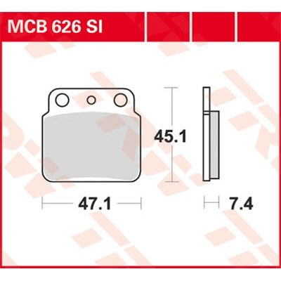 Pastillas de freno sinterizadas offroad serie SI TRW MCB626SI