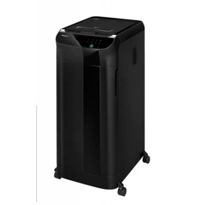 Fellowes AutoMax 450C Destructora de Papel Automatica Corte en Particulas P-4 - Alimentacion Automatica 450 Hojas, Manual 13 Hojas - Capacidad de la Papelera 68L - Color Negro