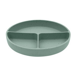 Plato dividido con base de succión Platinum Silicone Sage