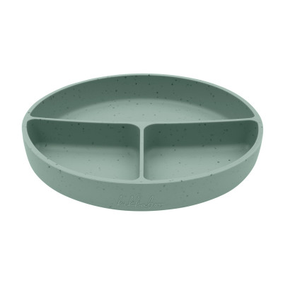 Plato dividido con base de succión Platinum Silicone Sage