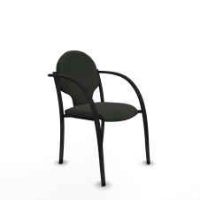 Piqueras y Crespo Pack 2 sillas Hell?n chasis 4 patas negro bali negro