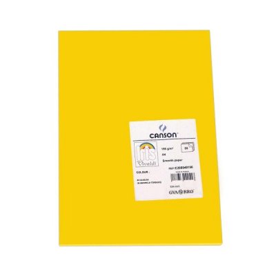 CANSON Pack de 50 Cartulina 185g A4 amarillo gualda