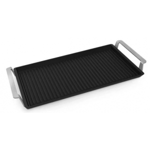 Plancha de asar sartén grill AEG A9HHPG11, Easy2Clean, antiadherente, 46.6 x 25.3 x 4.4 cm, con asas, negro