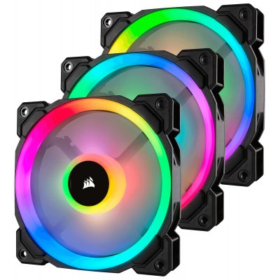 LL120 RGB Carcasa del ordenador Ventilador 12 cm Negro, Blanco