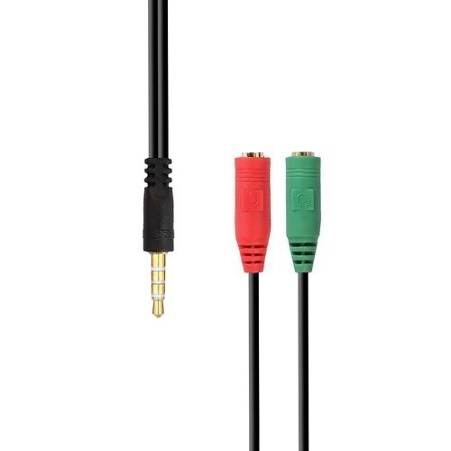 Aisens - Cable Adaptador Audio Jack 3.5 4Pines/M-2Xjack 3.5 3Pines/H,