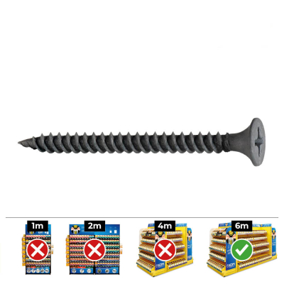 Caja 1000 unid. tornillo placa yeso placa-metal ssf ø3,9x25mm fosfatado