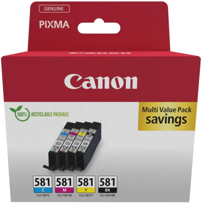 Multipack tinta canon cli - 581 bk - c - m - y