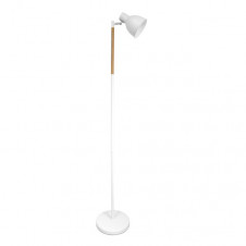 Pie De Salon Afocar 1xe27 Blanco/haya Orientable 140x25x25 Cm