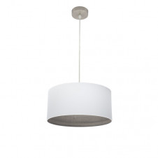 Colgante Tatiana 1xe27 Niquel/blanco-mad.Gris Regx40x40 Cm