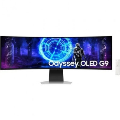 Monitor Gaming Ultrapanorámico Curvo Samsung Odyssey OLED G9 S49DG954SU 49/ Dual QHD/ 0.03ms/ 240Hz/ OLED/ Multimedia/ Regulable en altura/ Plata