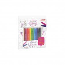 Alpino AR001052 rotulador Fino/Extragrueso Negro, Azul, Marrón, Verde, Gris, Azul claro, Verde claro, Naranja, Rosa, Rojo, Violeta, Amarillo 12 pieza