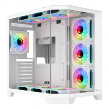 GABINETE XZEAL X-TRON BLANCO MICRO ATX 4 FAN ARGB USB 3.0 SIN FUENTE