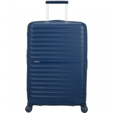 Maleta Mediana American Tourister FastForward Spinner Expansible 68cm/ 68x46x30cm/ 4 Ruedas/ Azul Marino