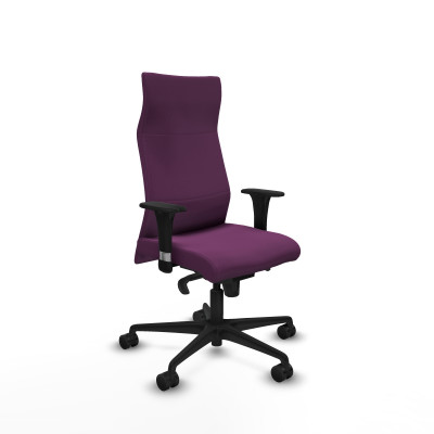 Albacete XL sincro similpiel morado brazos 1D base nailon ruedas 65 mm nailon