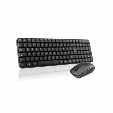 KIT TECLADO Y MOUSE INALÁMBRICO GHIA USB NEGRO GT4000BB COMODO