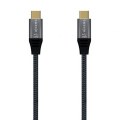 AISENS CABLE USB 3.2 GEN2X2 ALUMINIO 20GBPS 5A 100W E-MARK. TIPO USB-C M-USB-C M. GRIS. 2.0M