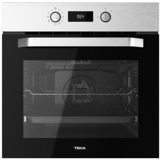Horno pirolítico Teka HCB 6539 P, 70 litros, 10 funciones, DualClean, mandos escamoteables, guía telescópica, 3 cristales, A+, inox