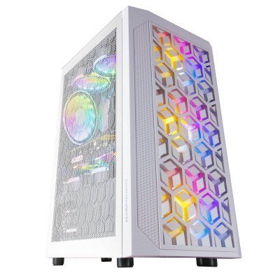 Caja Gaming Minitorre Mars Gaming MCMESH/ Blanco