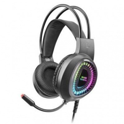 Auriculares Gaming con Micrófono Mars Gaming MH220/ Jack 3.5/ USB 2.0/ Negros