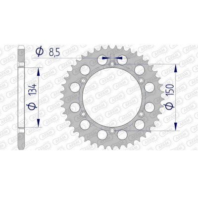 Corona AFAM aluminio ultraligera autolimpiable 17206 - Paso 520 17206N-44