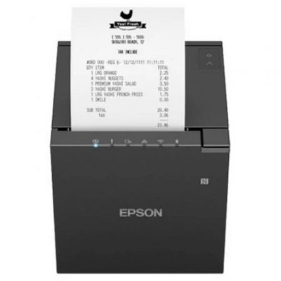 Impresora de Tickets Epson TM-m30III/ Térmica/ Ancho papel 80mm/ USB-Ethernet/ Negra